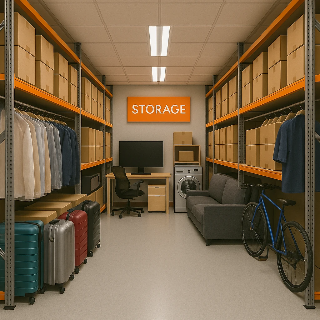 warehouse filled with objects