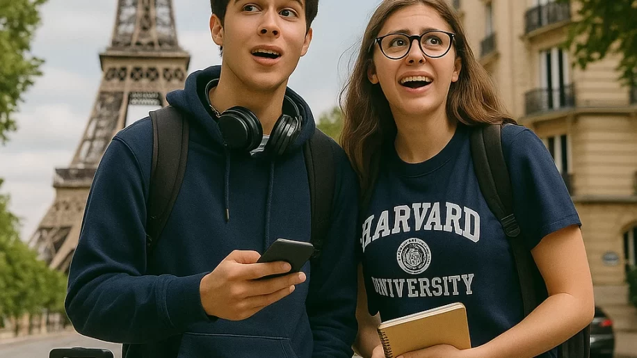 two students in paris